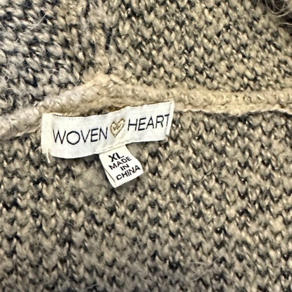 Woven Heart Aztec Print Southwest Boho Long Cardigan Hoodie - Picture 6 of 12